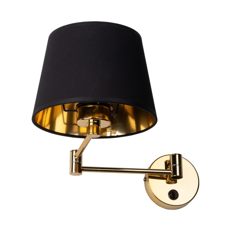 GLORY BLACK Kinkiet 1 6483 TK Lighting Złoty Czarny