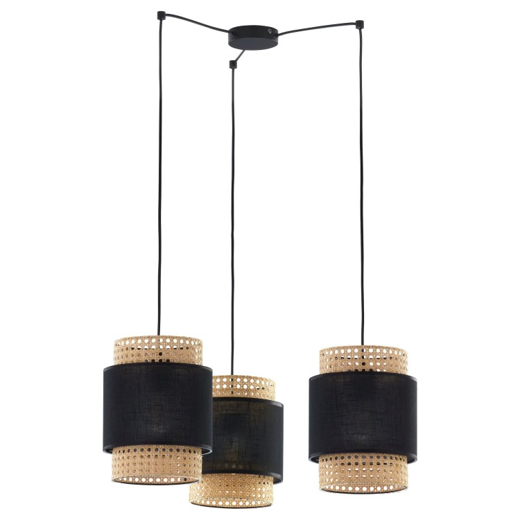 BOHO NEW BLACK Lampa wisząca 3 5659 TK Lighting Czarny Czarny