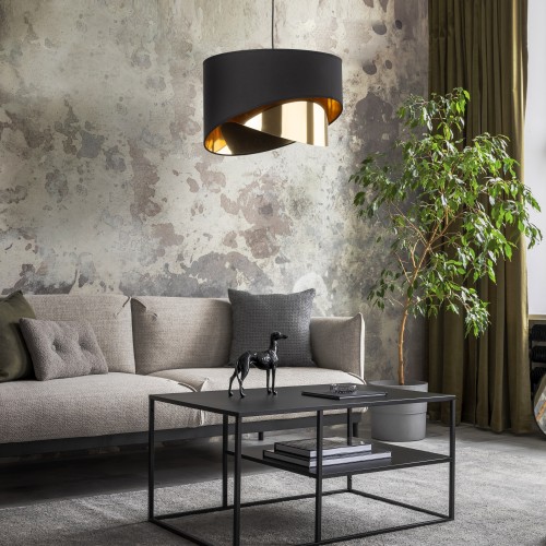 GRANT BLACK Lampa wisząca 1 4823 TK Lighting Czarny Złoty, Czarny