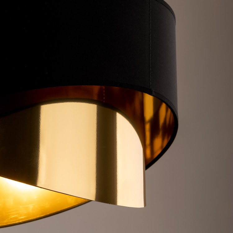 GRANT BLACK Lampa wisząca 1 4823 TK Lighting Czarny Złoty, Czarny