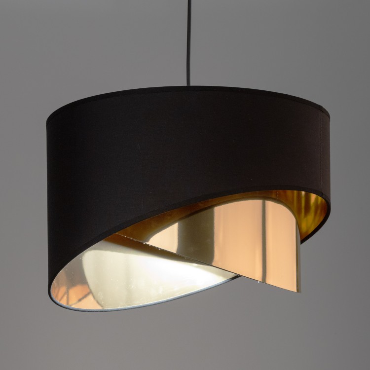 GRANT BLACK Lampa wisząca 1 4823 TK Lighting Czarny Złoty, Czarny