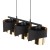 GRANT BLACK Lampa wisząca 3 4824 TK Lighting Czarny Złoty, Czarny