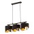 GRANT BLACK Lampa wisząca 3 4824 TK Lighting Czarny Złoty, Czarny