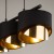 GRANT BLACK Lampa wisząca 3 4824 TK Lighting Czarny Złoty, Czarny
