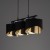 GRANT BLACK Lampa wisząca 3 4824 TK Lighting Czarny Złoty, Czarny