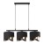 GRANT BLACK Lampa wisząca 3 4824 TK Lighting Czarny Złoty, Czarny