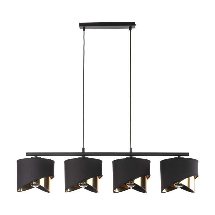 GRANT BLACK Lampa wisząca 4 4825 TK Lighting Czarny Złoty, Czarny
