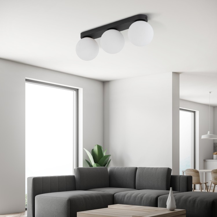 MINI BLACK Lampa sufitowa 3 5616 TK Lighting Czarny Biały