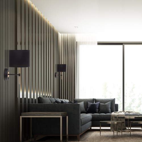 LORD Kinkiet 1 4672 TK Lighting Złoty, Czarny Czarny