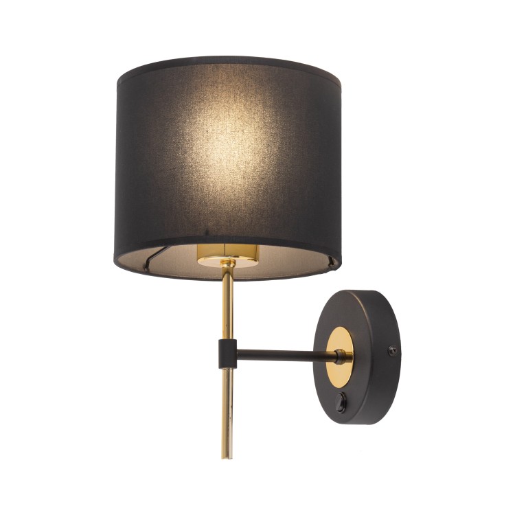 LORD Kinkiet 1 4672 TK Lighting Złoty, Czarny Czarny