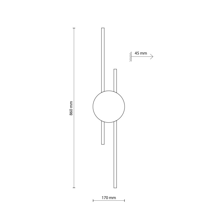 JAVA BLACK Kinkiet 2 LED 1367 TK Lighting Czarny