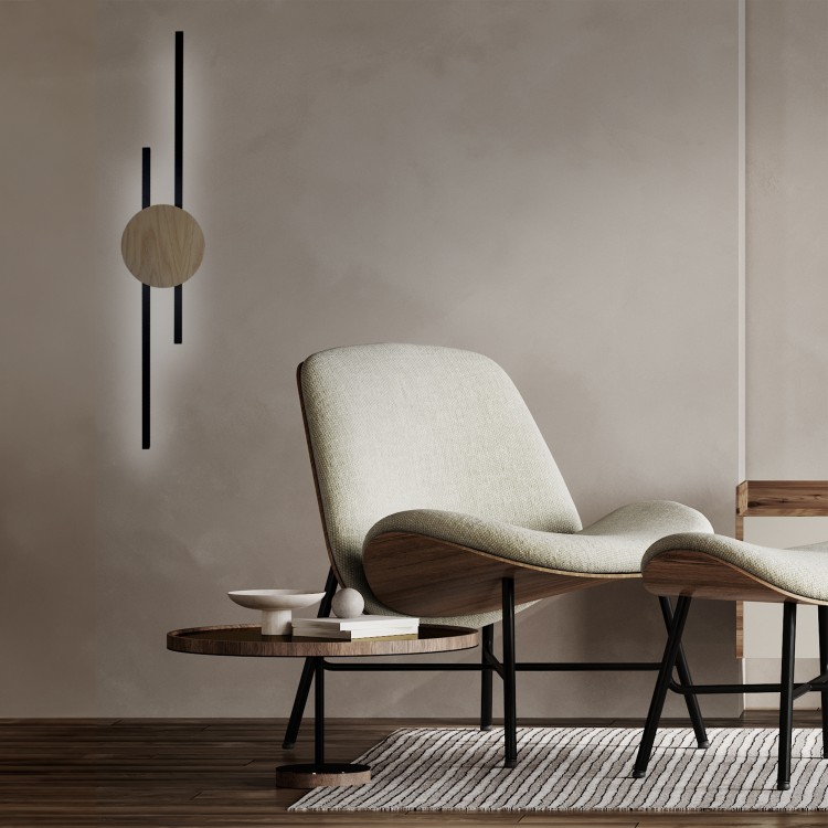 JAVA BLACK WOOD Kinkiet 2 1369 TK Lighting Sosna, Czarny Brązowy