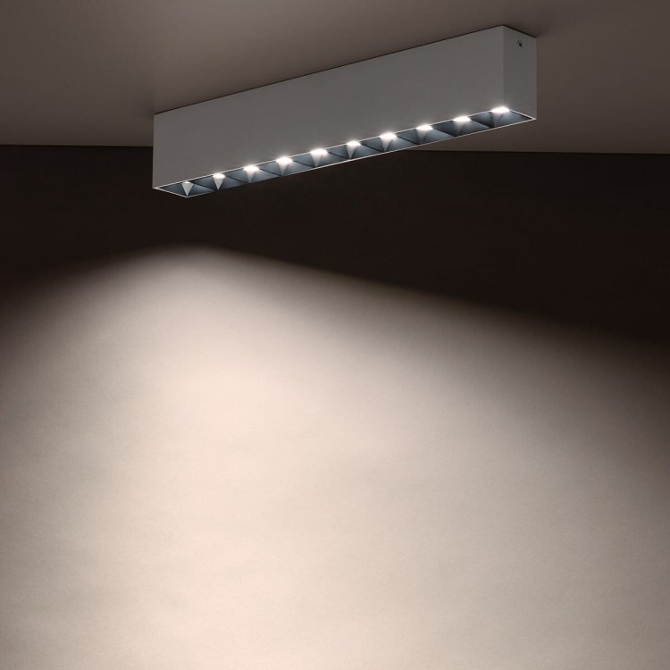 Oprawa liniowa Lampa spot punktowa MIDI LED WHITE 10050 NOWODVORSKI Lighting 40W 3000K Loft nowoczesna sufitowa oświetlenie z soczewkami nie oślepia nie oślepiająca barwa ciepła ciepło biała natynkowa biała Inspiracje Premium