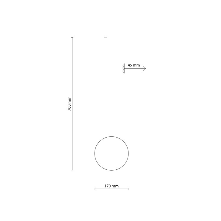 JAVA BLACK Kinkiet 1 1435 TK Lighting Czarny Czarny