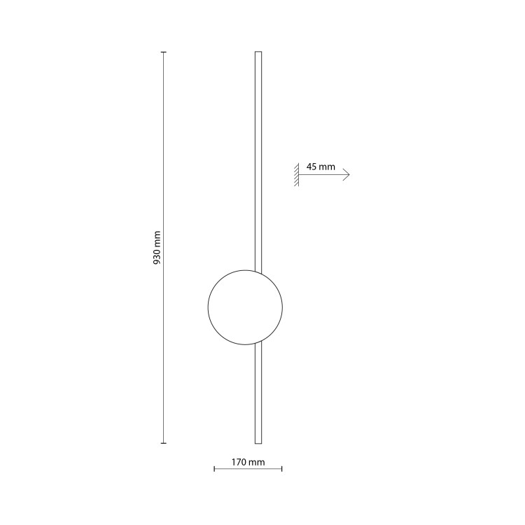 JAVA II BLACK Kinkiet 1 LED 1439 TK Lighting Czarny