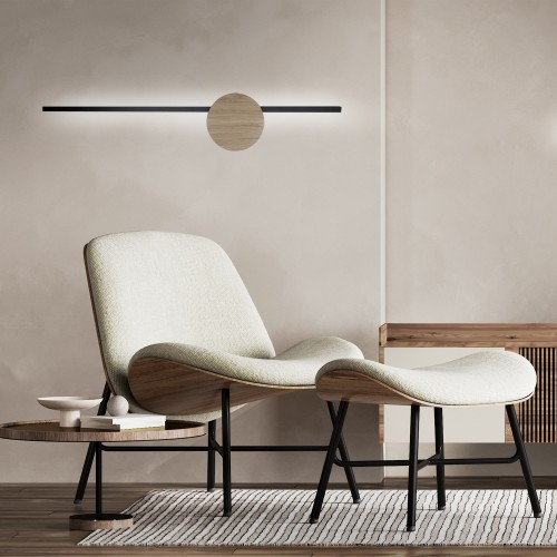 JAVA II BLACK WOOD Kinkiet 1 1441 TK Lighting Czarny