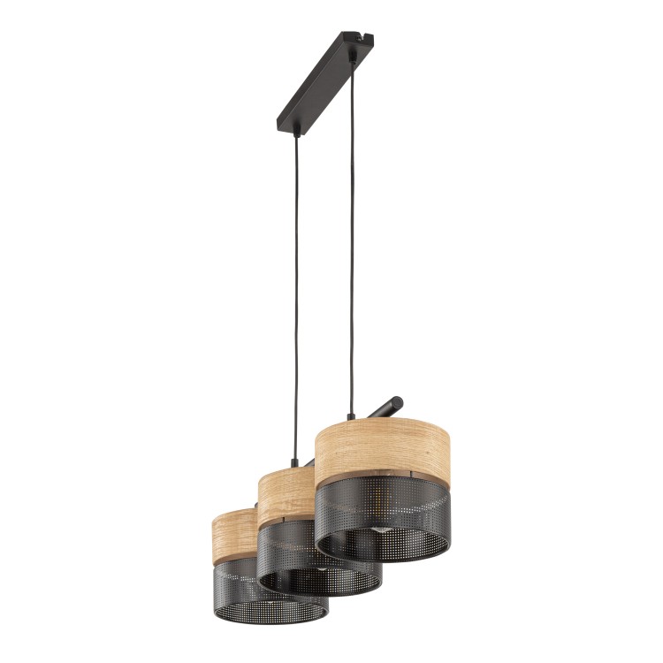NICOL Lampa wisząca 3 4801 TK Lighting Czarny Brązowy, Czarny