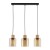 ORSON Lampa wisząca 3 4568 TK Lighting Sosna, Czarny Bursztynowy