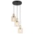 SIERRA GOLD AMBER Lampa wisząca 3 6667 TK Lighting Złoty, Czarny Bursztynowy