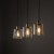 SIERRA GOLD AMBER Lampa wisząca 3 Listwa 6666 TK Lighting Złoty, Czarny Bursztynowy