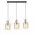 SIERRA GOLD AMBER Lampa wisząca 3 Listwa 6666 TK Lighting Złoty, Czarny Bursztynowy