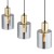 SIERRA GOLD Lampa wisząca 3 Listwa 6662 TK Lighting Złoty, Czarny Grafitowy