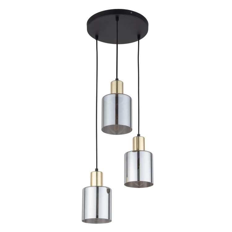 SIERRA GOLD Lampa wisząca 3 6663 TK Lighting Złoty, Czarny Grafitowy