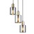SIERRA GOLD Lampa wisząca 3 6663 TK Lighting Złoty, Czarny Grafitowy