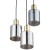 SIERRA GOLD Lampa wisząca 3 6663 TK Lighting Złoty, Czarny Grafitowy