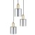 SIERRA GOLD Lampa wisząca 3 6663 TK Lighting Złoty, Czarny Grafitowy