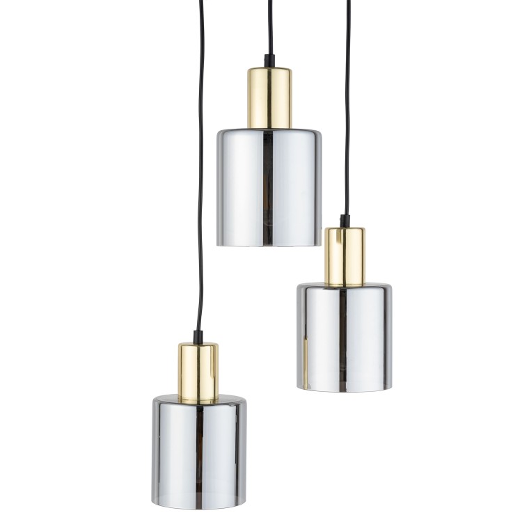 SIERRA GOLD Lampa wisząca 3 6663 TK Lighting Złoty, Czarny Grafitowy