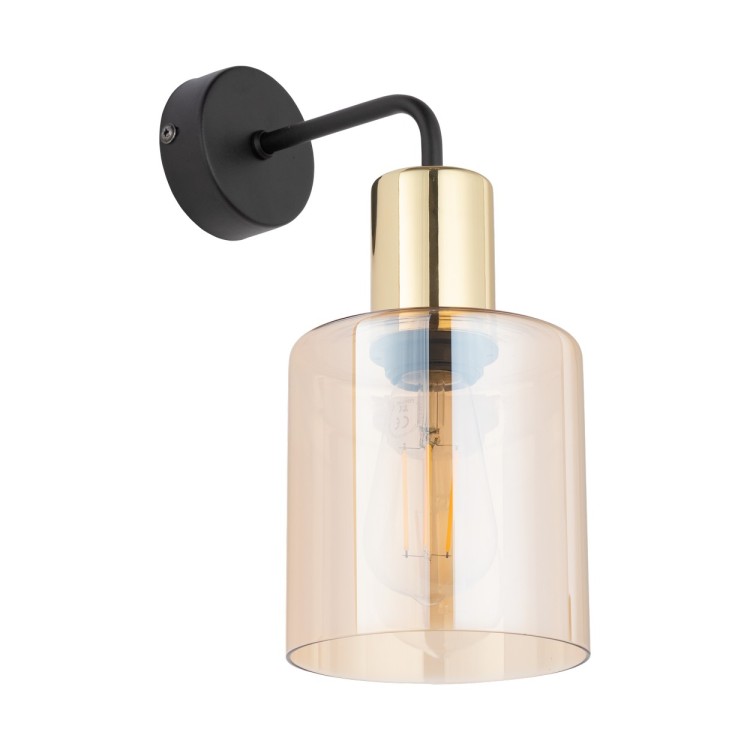 SIERRA GOLD AMBER Kinkiet 1 6664 TK Lighting Złoty, Czarny Bursztynowy