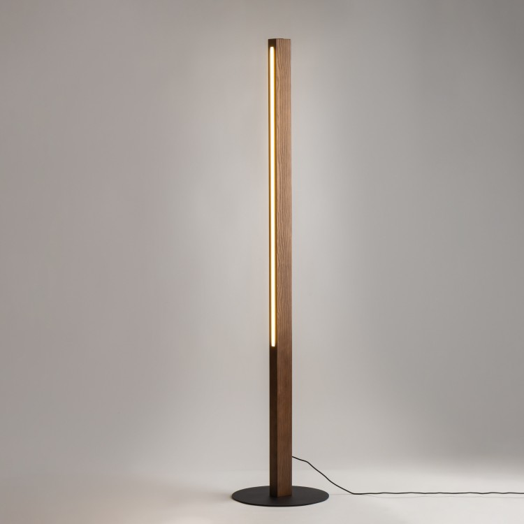 TEO LED Lampa podłogowa 1410 TK Lighting Orzech, Czarny Orzech