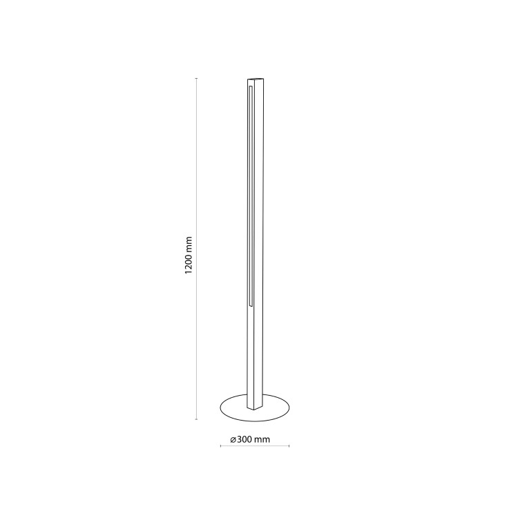 TEO LED Lampa podłogowa 1410 TK Lighting Orzech, Czarny Orzech