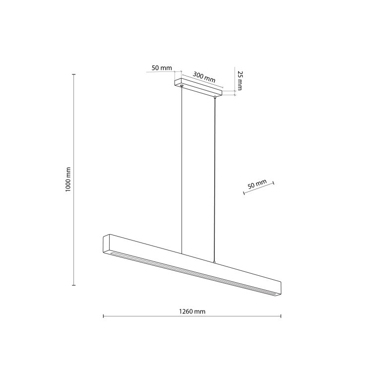 TEO LED Lampa wisząca 1260 1448 TK Lighting Sosna, Czarny