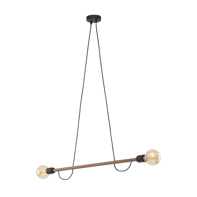 HELIX WOOD ORZECH Lampa wisząca 2 4948 TK Lighting Orzech, Czarny