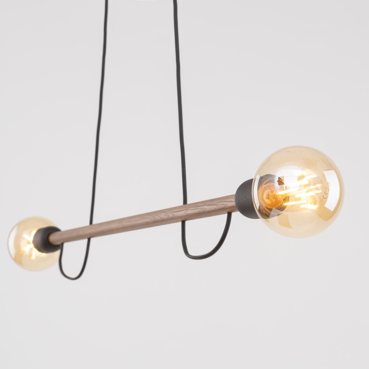 HELIX WOOD ORZECH Lampa wisząca 2 4948 TK Lighting Orzech, Czarny