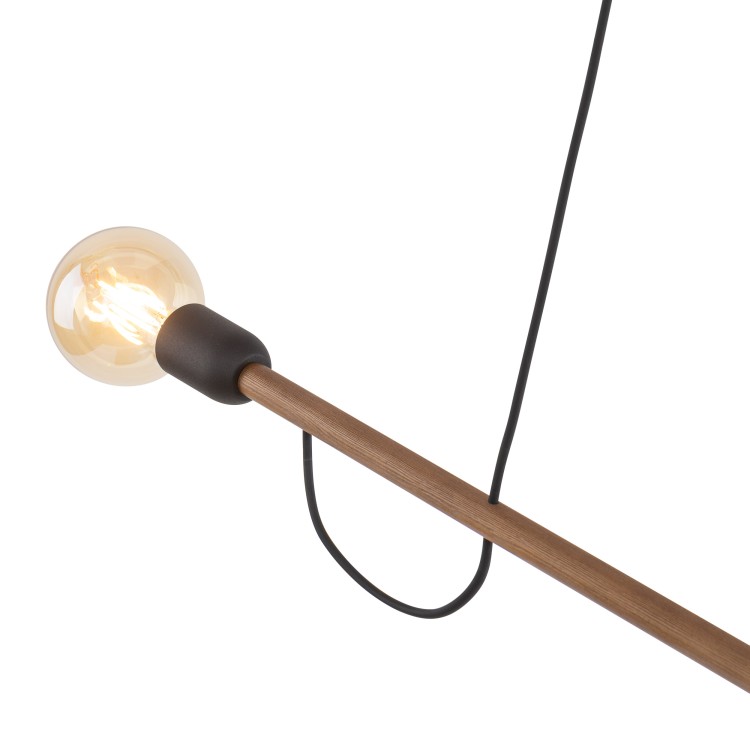 HELIX WOOD ORZECH Lampa wisząca 2 4948 TK Lighting Orzech, Czarny