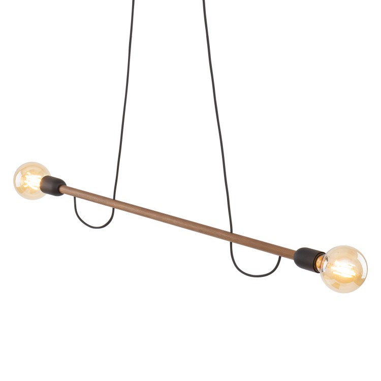 HELIX WOOD ORZECH Lampa wisząca 2 4948 TK Lighting Orzech, Czarny