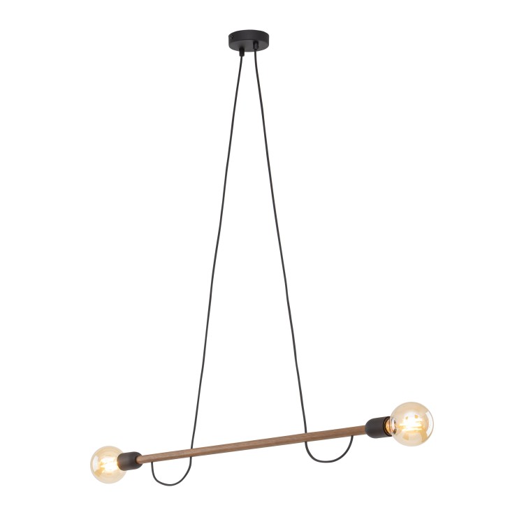 HELIX WOOD ORZECH Lampa wisząca 2 4948 TK Lighting Orzech, Czarny