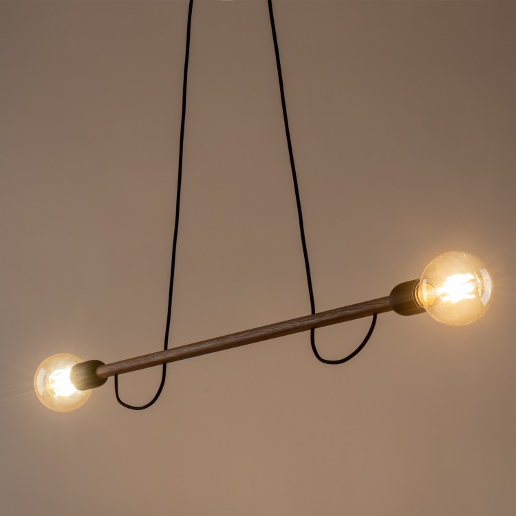 HELIX WOOD ORZECH Lampa wisząca 2 4948 TK Lighting Orzech, Czarny