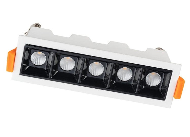Oprawa liniowa Lampa spot punktowa MINI LED WHITE 10042 NOWODVORSKI Lighting 10W 3000K Loft nowoczesna sufitowa oświetlenie z soczewkami nie oślepia nie oślepiająca barwa ciepła ciepły biały podtynkowa biało-czarna biała z zasilaczem Inspiracje Premium