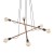 HELIX WOOD ORZECH Lampa wisząca 6 4950 TK Lighting Orzech, Czarny