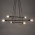 HELIX WOOD ORZECH Lampa wisząca 6 4950 TK Lighting Orzech, Czarny