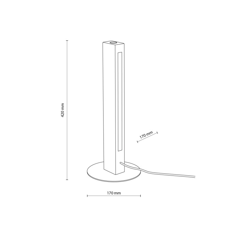 TEO LED ORZECH Lampka nocna 1411 TK Lighting Orzech, Czarny