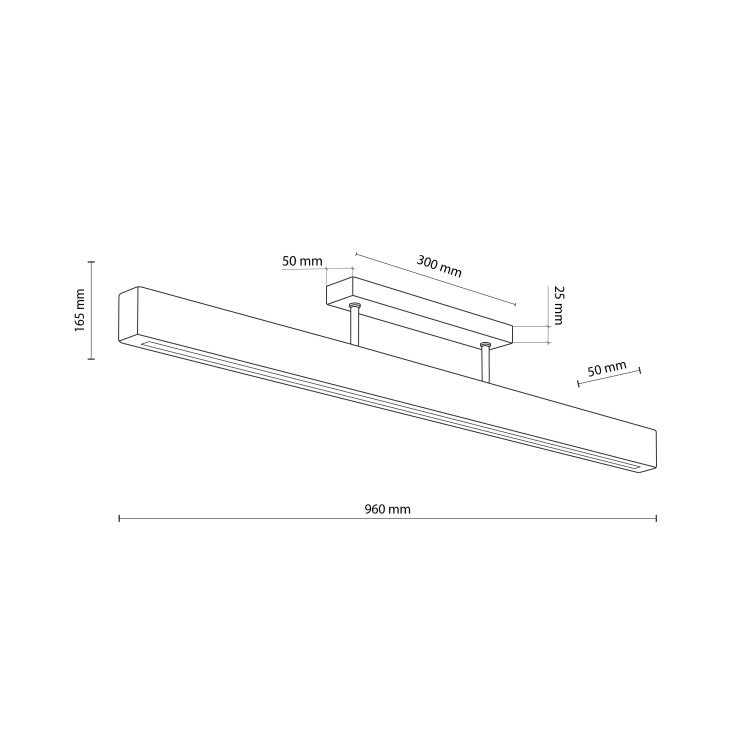 TEO LED SOSNA Lampa sufitowa 6619 TK Lighting Sosna, Czarny