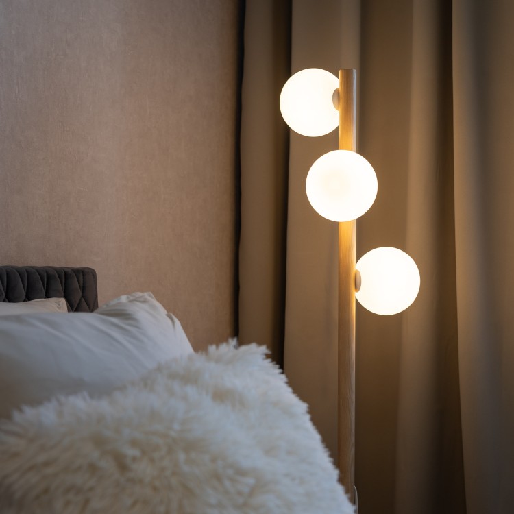 ESTERA WOOD Lampa podłogowa 3 5809 TK Lighting Sosna Biały