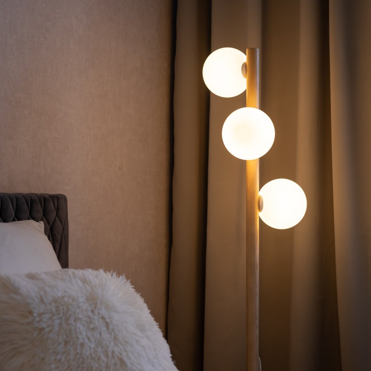 ESTERA WOOD Lampa podłogowa 3 5809 TK Lighting Sosna Biały