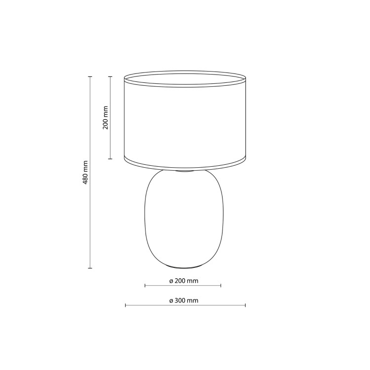 MELODY WHITE Lampka nocna 1 5985 TK Lighting Biały Biały