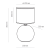 PALLA SMALL WHITE Lampka nocna 1 5065 TK Lighting Biały Biały
